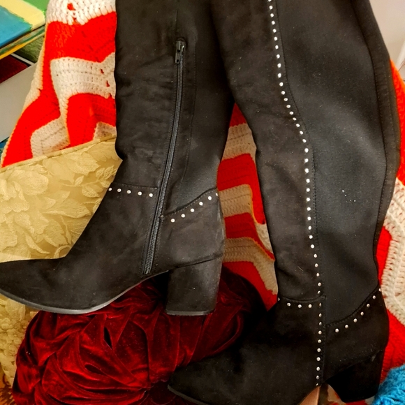 BRAND NEW BLACK OVER THE KNEE.. SEVEN DIALS, BEAUTIFUL NEW BLACK BOOTS - Picture 9 of 9